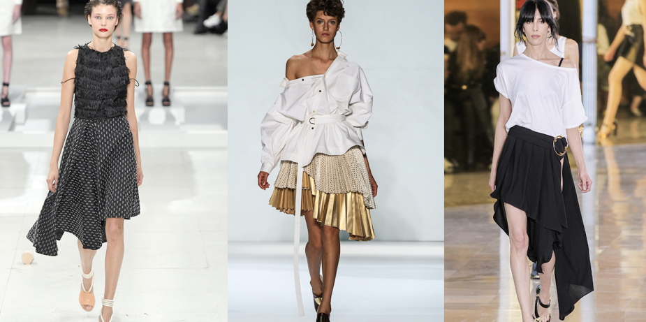 Asymmetrical skirt trend on sale